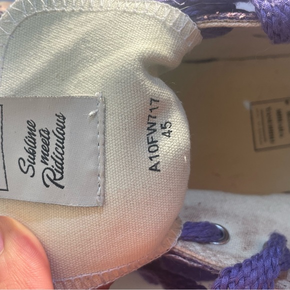 Maison Mihara Yasuhiro Peterson OG Sole Distressed Canvas Low 'Purple' - Picture 9 of 10